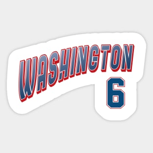 Retro Washington Number 6 Sticker